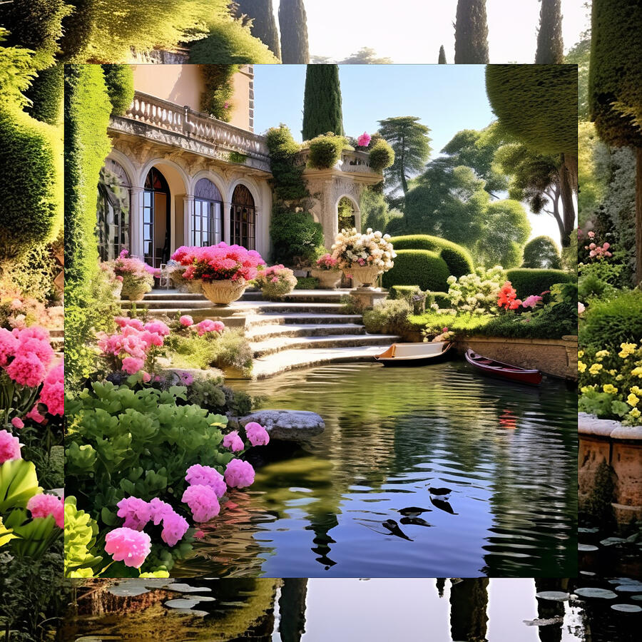 Ornate Italian Garden Digital Art