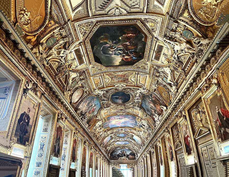 Ornate Louvre Hallway Photograph by Allen Beatty