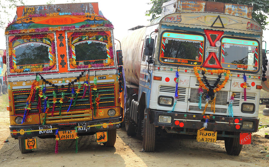 Ornate Trucks In India Photograph by Mikhail Kokhanchikov