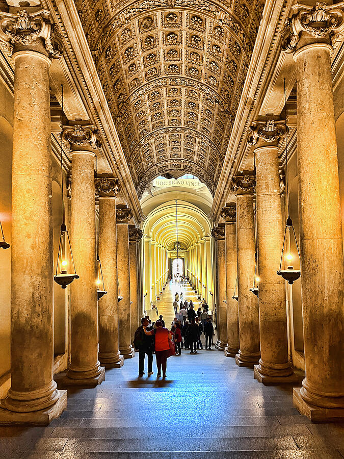 Architecture Photograph - Ornate Vatican Hallway by Allen Beatty