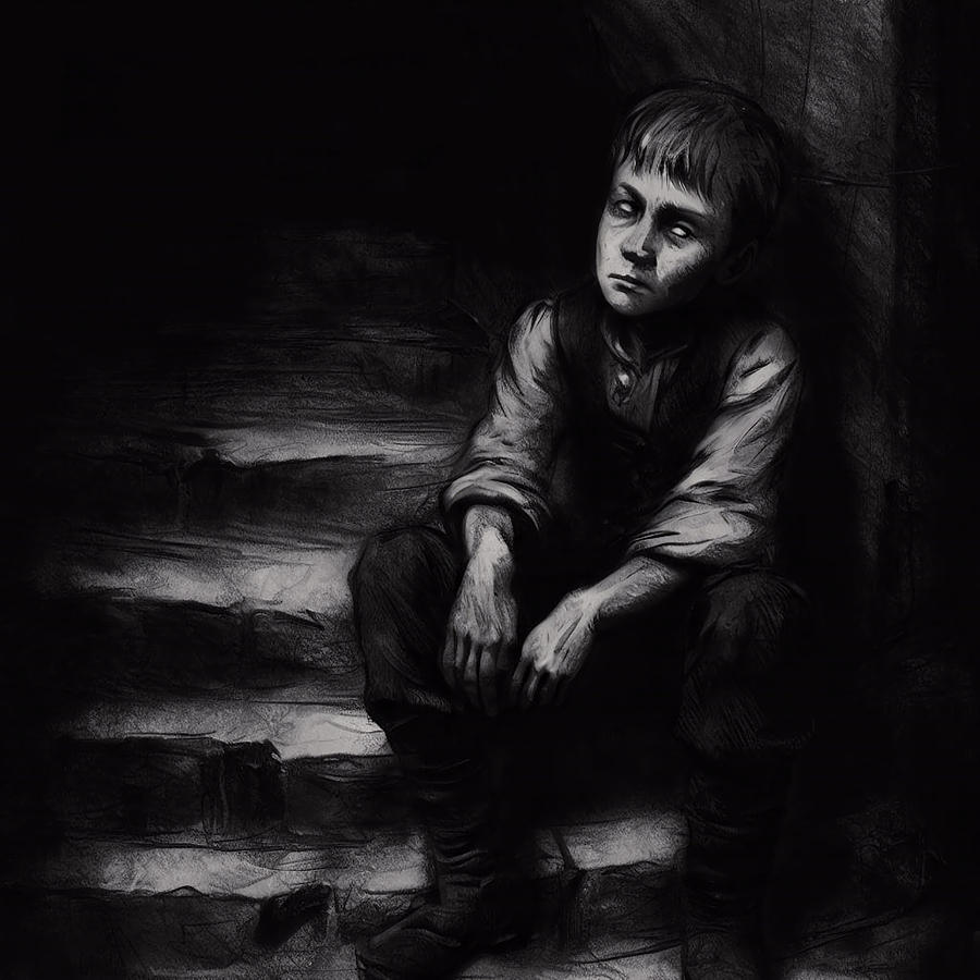 Orphan Boy Drawing by Marquis Amon - Fine Art America