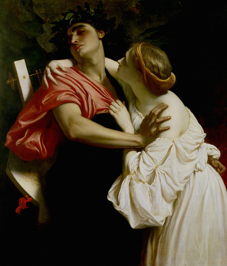 Lord Frederic Leighton Painting - Orpheus and Eurydice by Lord Frederic Leighton
