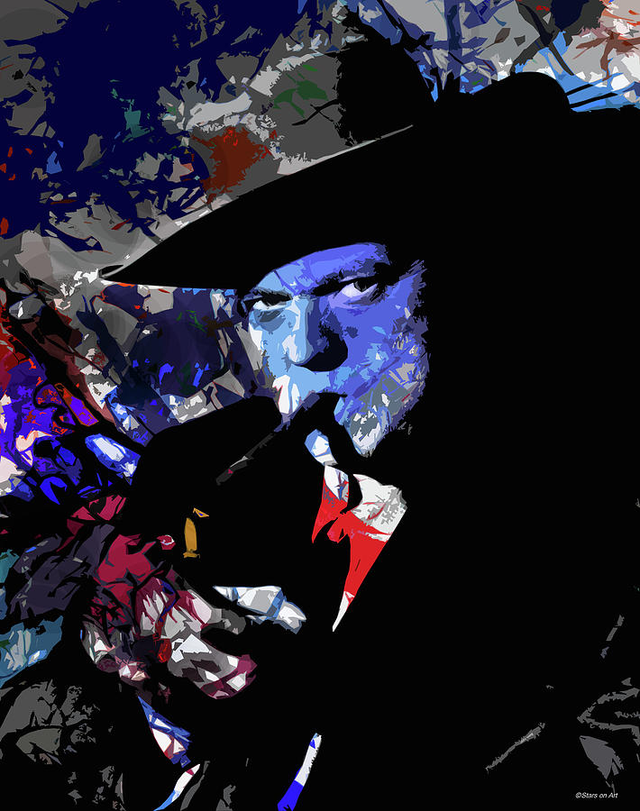 Orson Welles Digital Art - Orson Welles psychedelic portrait by Movie World Posters