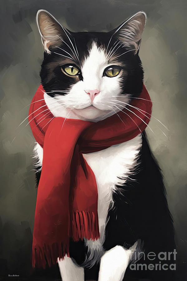 Cat Painting - Orthello by Tina LeCour