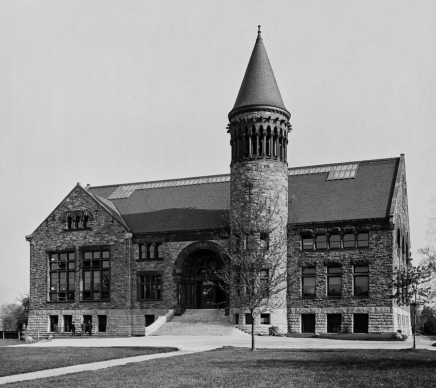 Columbus Photograph - Orton Hall Library, Ohio State University 1900 by Mountain Dreams