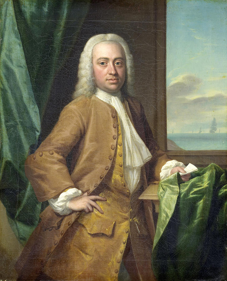 Portrait of Isaac Parker, Merchant from Middelburg Painting by Philip van Dijk