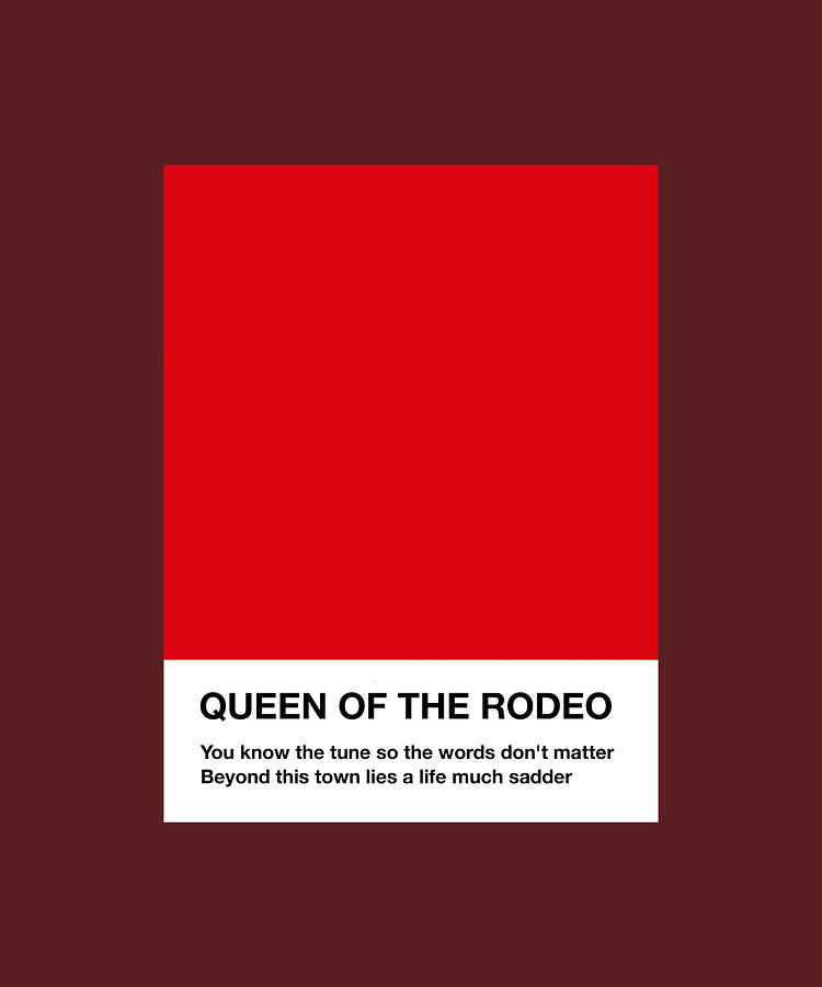 Orville Peck Queen of the Rodeo Pantone Lyrics Painting by Harris