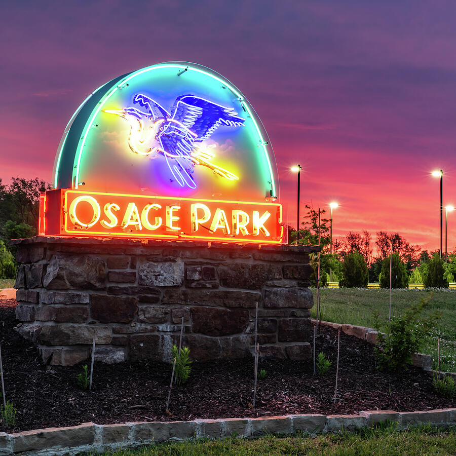 Osage Park Neon Glow At Sunrise Photograph by Gregory Ballos Osage Park Neon Glow At Sunrise Photograph by Gregory Ballos
