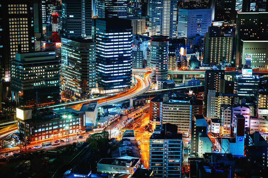 Osaka at night Photograph by TommL