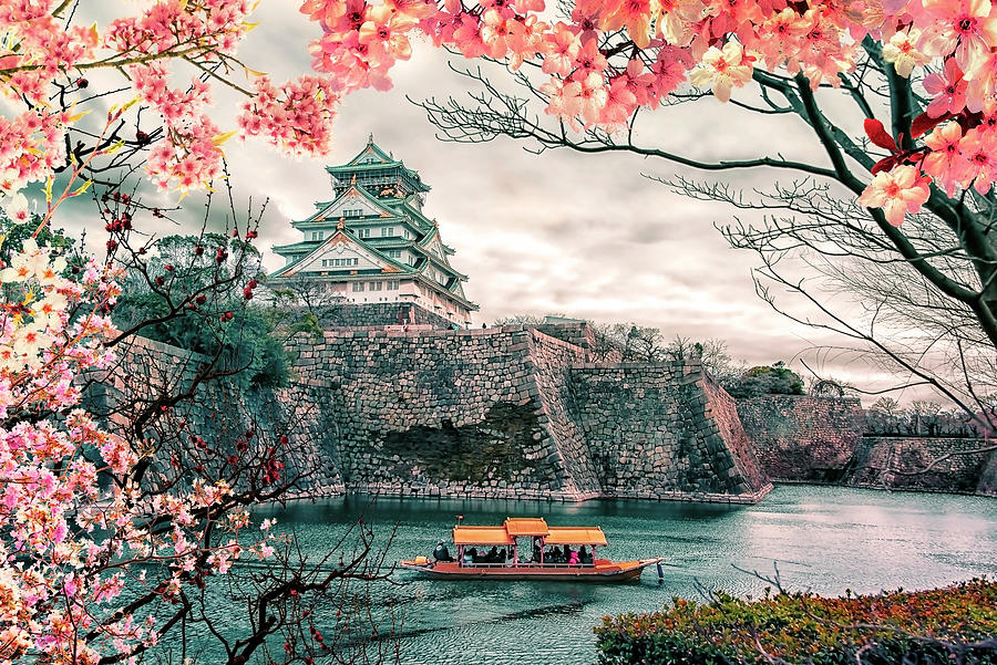 Osaka Castle In Spring Photograph