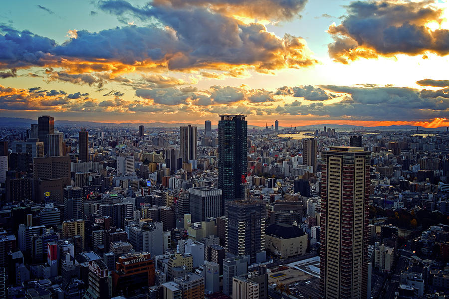 Osaka Evening Photograph by Wayne Sherriff