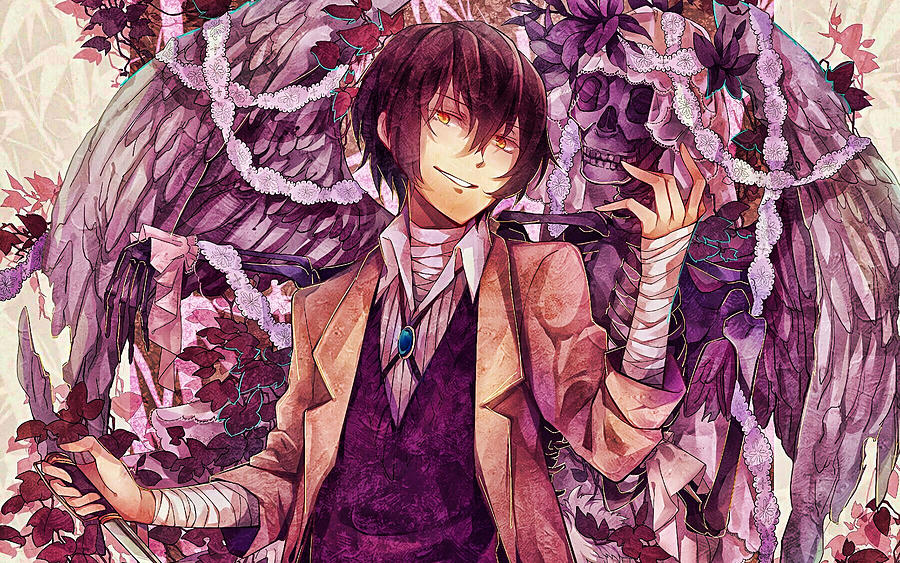 Osamu Dazai Manga Armed Detective Agency Bungo Stray Dogs Artwork Dazai Osamu Digital Art By Kinney Deleon