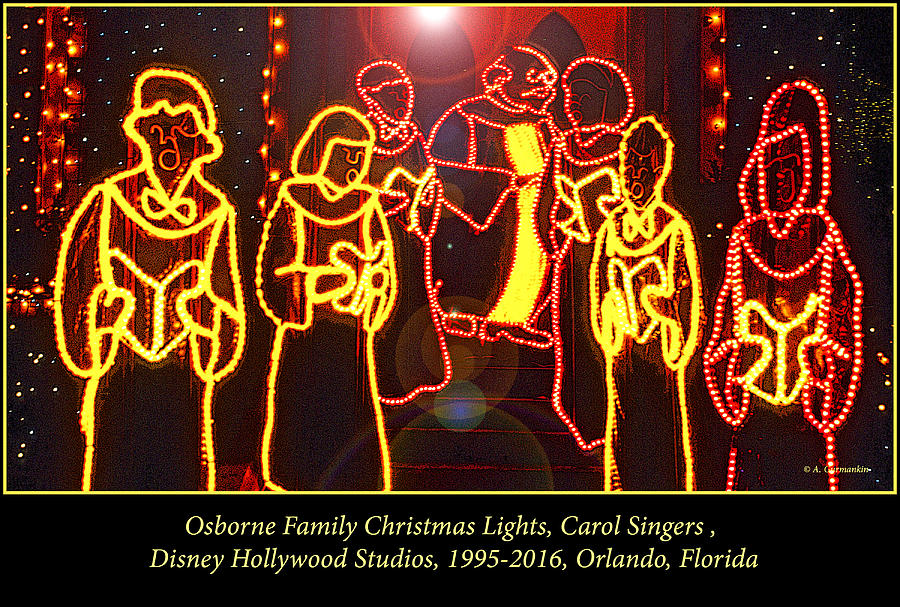 Osborne Family Christmas Lights, Carol Singers Design, Disney Ho Photograph by A Macarthur Gurmankin