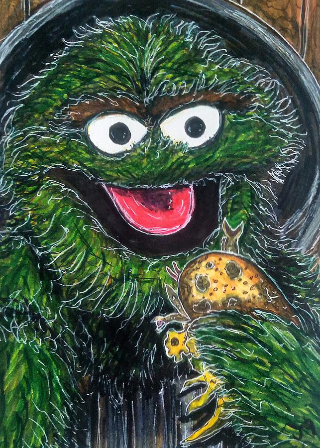 Oscar The Grouch Drawing by Janine Messenger Fine Art America