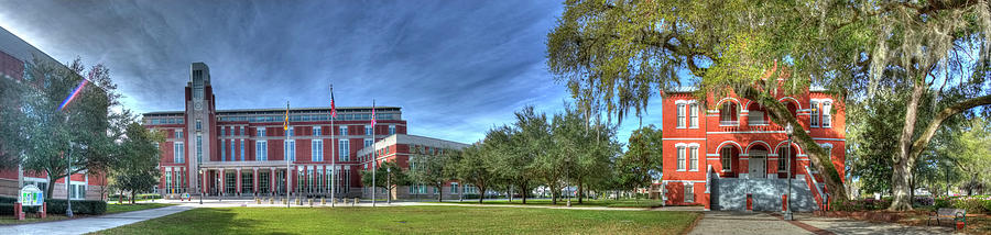 Osceola Courthouse Square Panorama Photograph by Carolyn Hutchins