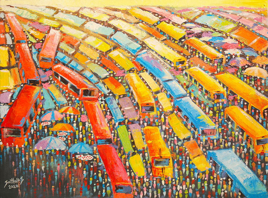 Oshodi Market Tales Painting by Olaoluwa Smith