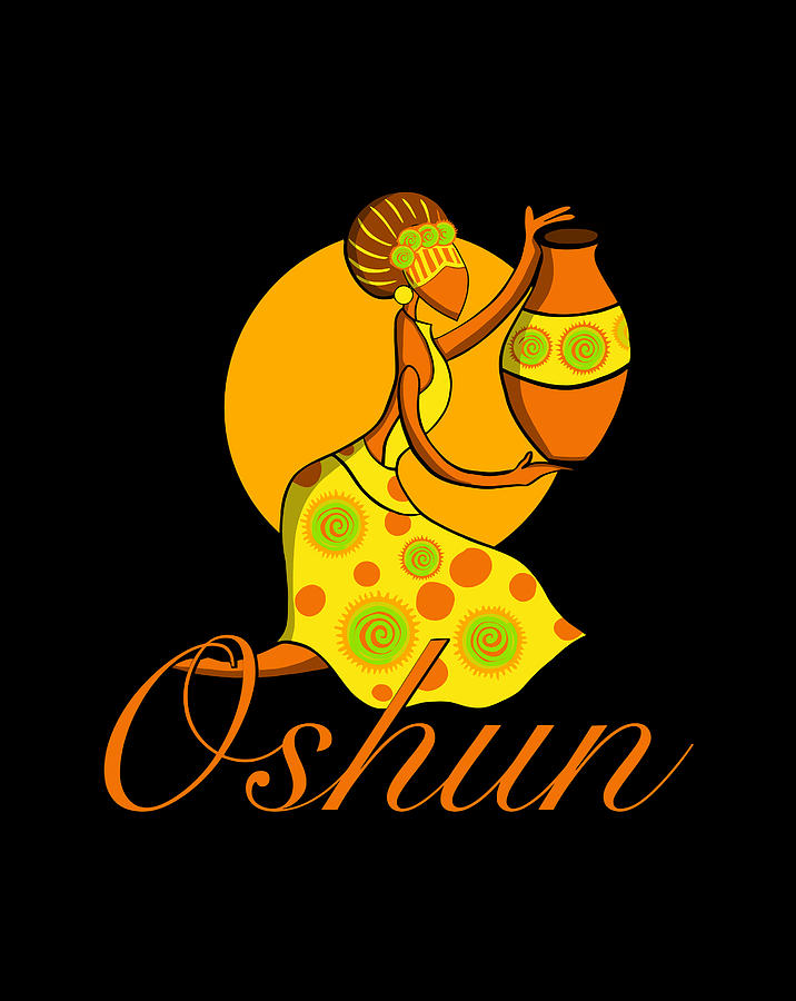 Oshun Orishas Goddess Oxum Ifa Yoruba Religion Gift Drawing by Hai