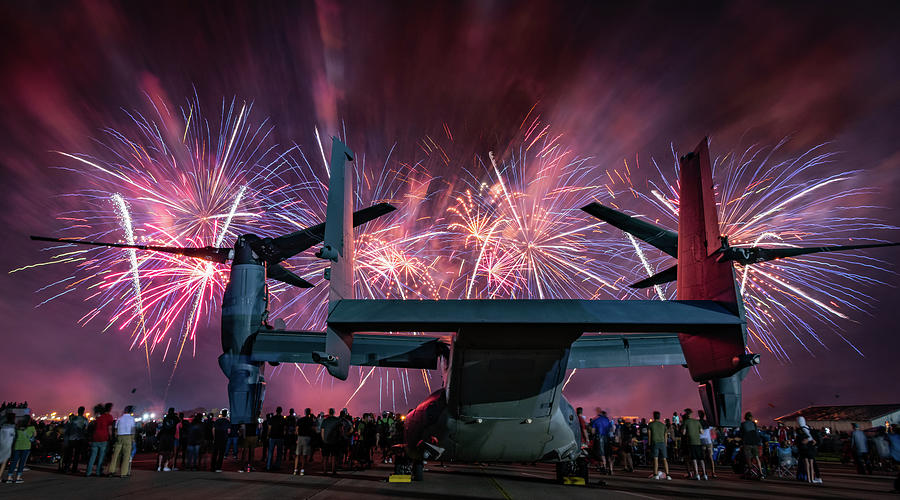 Osprey Fireworks 1 Photograph by David Hart