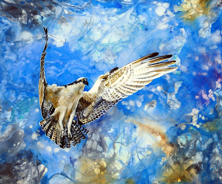 Osprey In Flight Painting by R J Marchand