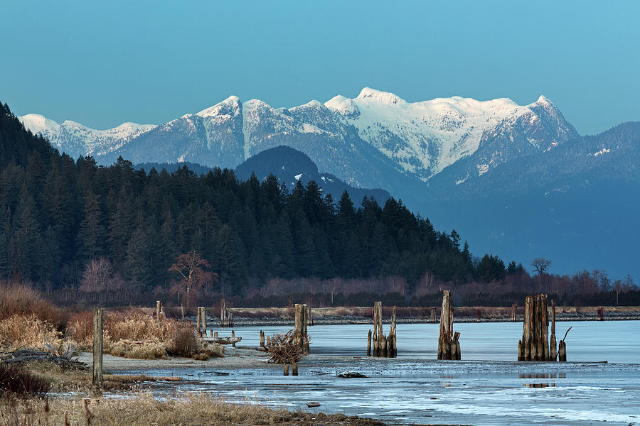 Osprey Mountain and the Pitt River Photograph by Michael Russell
