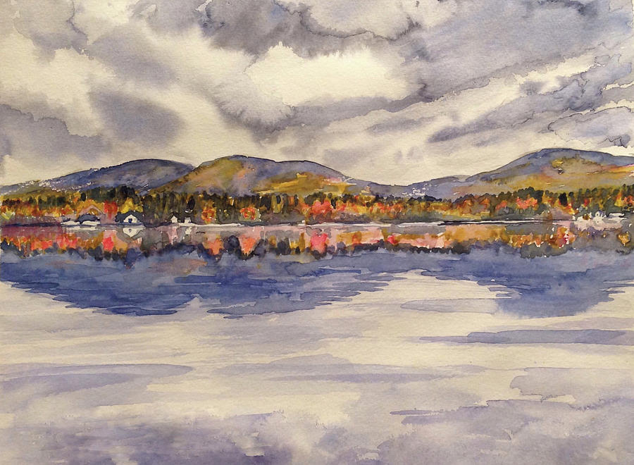 Ossipee Lake Painting by Christine Kfoury