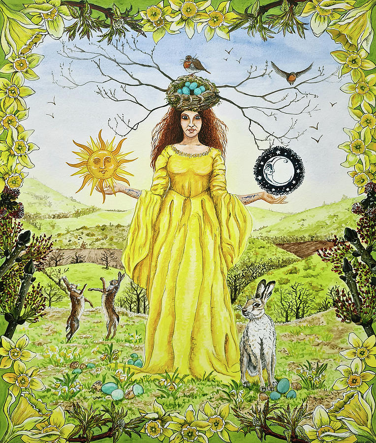 ‘OSTARA - Spring Equinox’ Painting by Annie Louvaine | Fine Art America