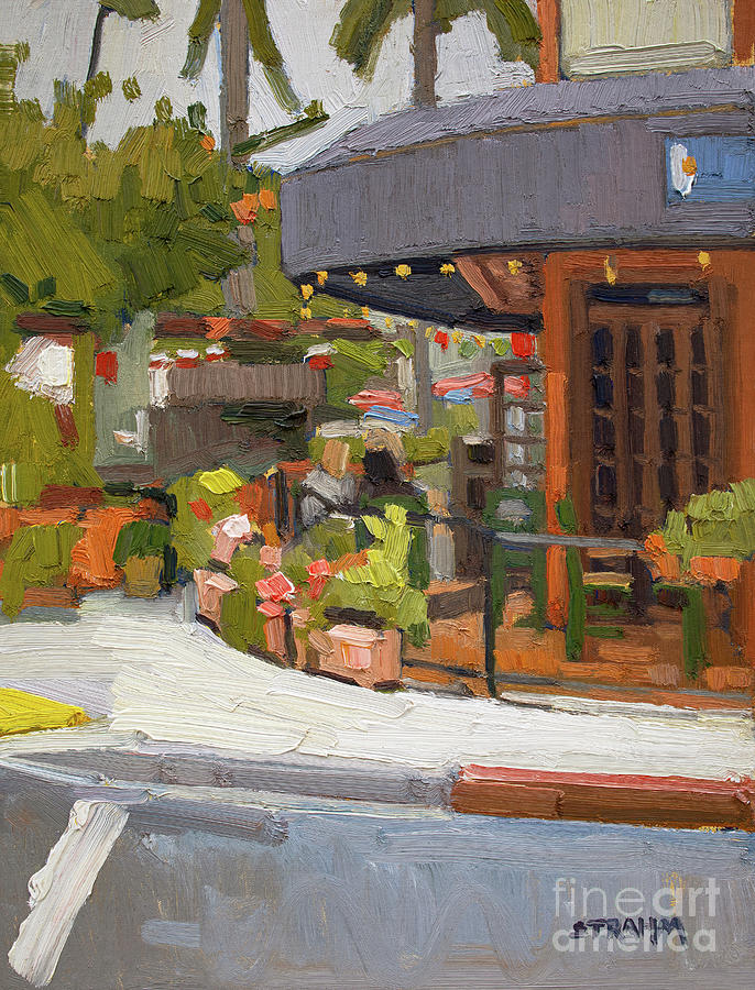 Osteria Romantica, La Jolla Shores - San Diego, California Painting by Paul Strahm