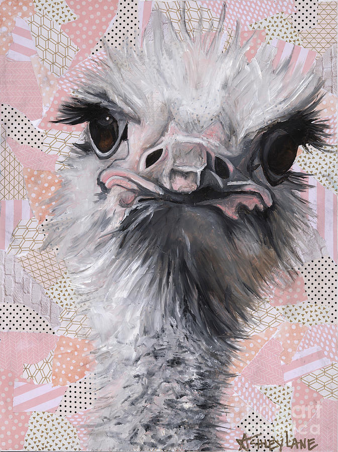 Ostrich 2 Painting by Ashley Lane