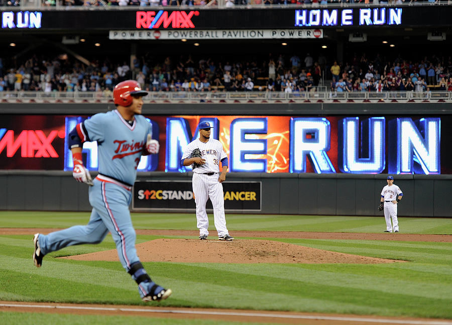 Oswaldo Arcia and Wily Peralta Photograph by Hannah Foslien Oswaldo Arcia and Wily Peralta Photograph by Hannah Foslien