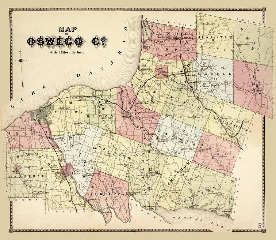 Oswego County, New York 1867 Photograph by Phil Cardamone