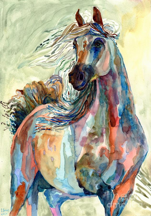 Horse Painting - Othello Steed by Suzann Sines