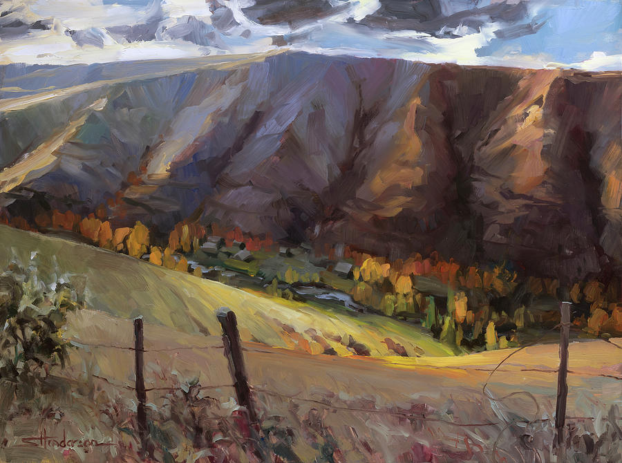 Tree Painting - Other Side of the Fence by Steve Henderson