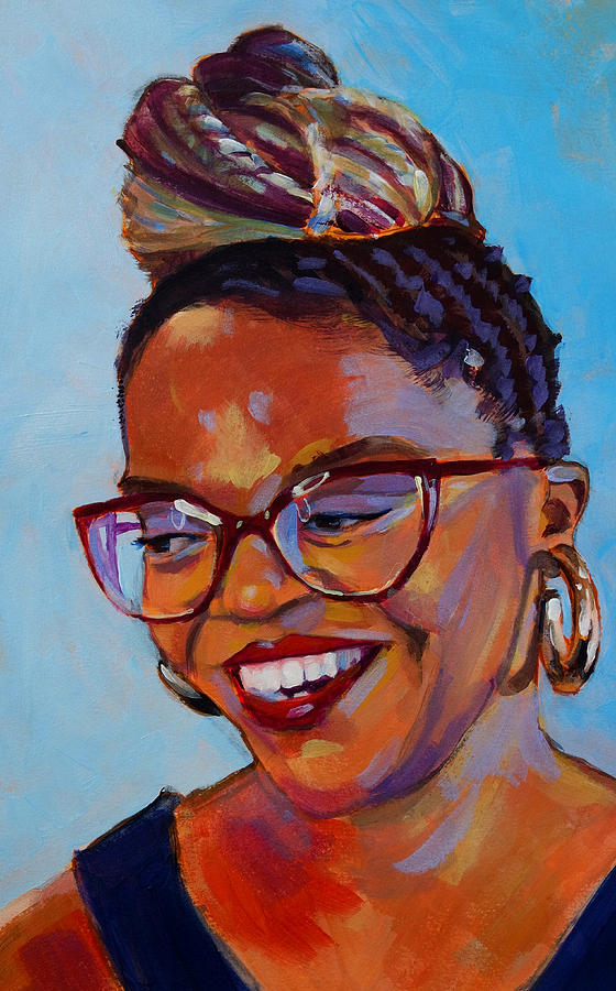Oti Mabuse portrait painting Painting by Mike Jory