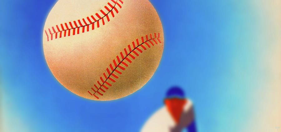 Otis Shepard Baseball Art Remix Mixed Media by Row One Brand