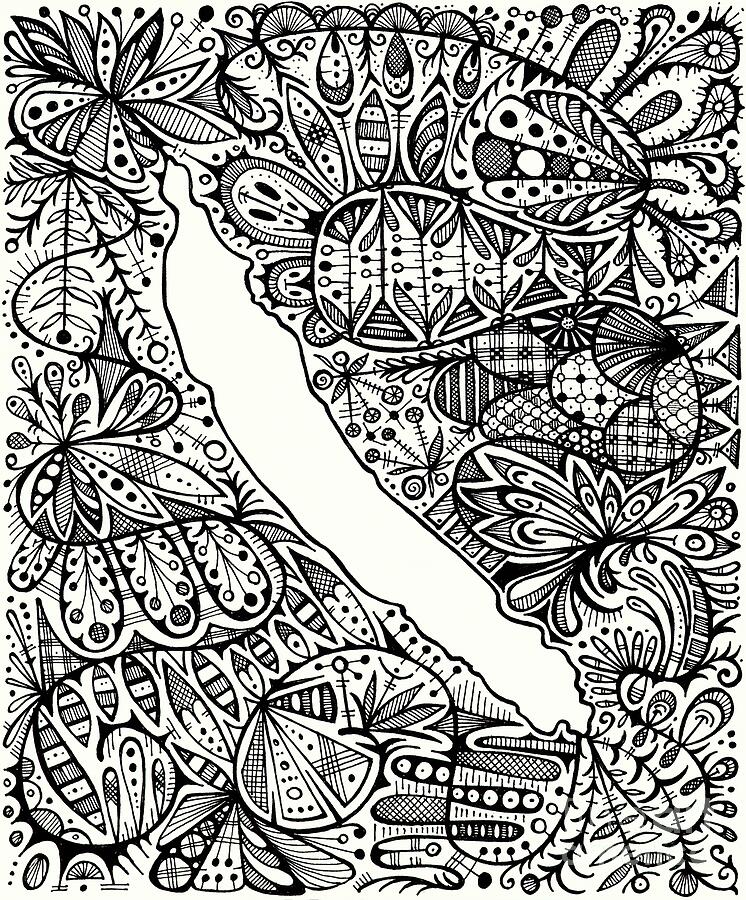 Otisco Lake Drawing by Larissa Osterbaan