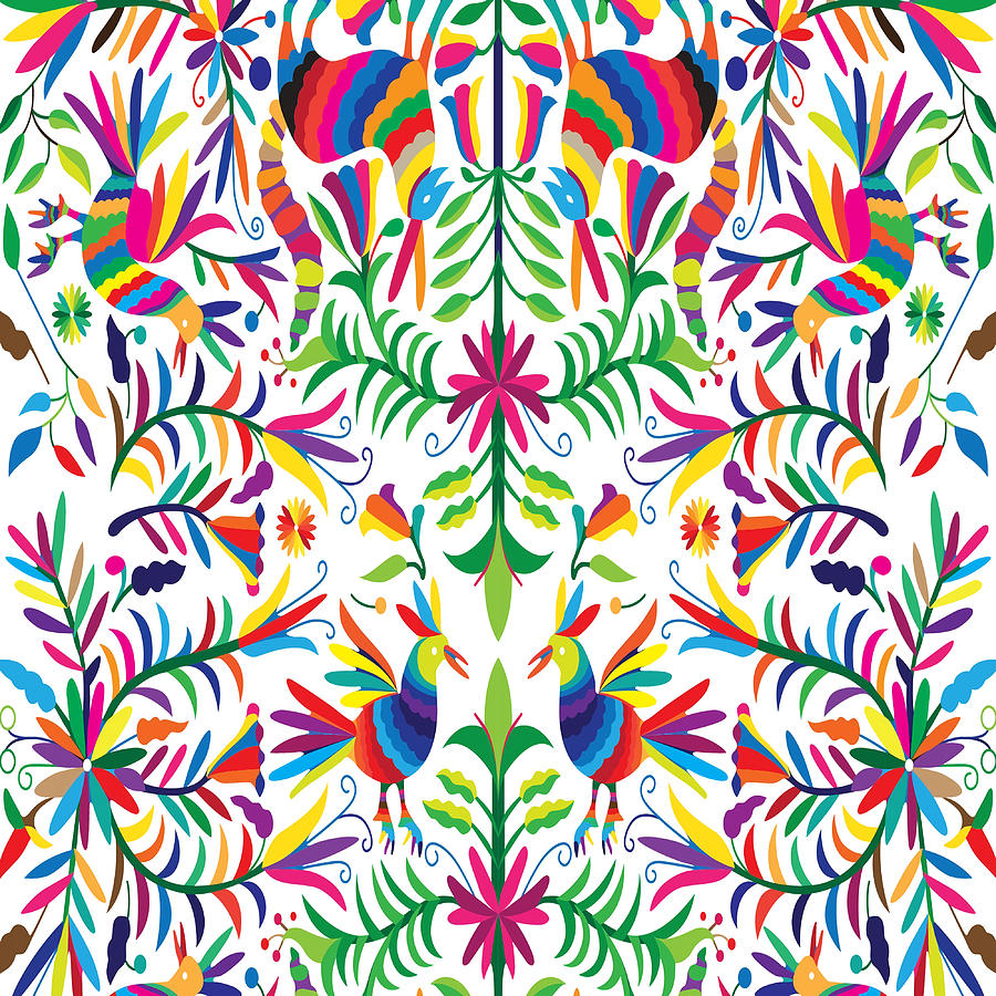 Otomi Colorful Poster aesthetic Painting by Harris Clarke | Fine Art ...