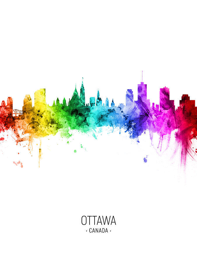 Ottawa Canada Skyline #03 Digital Art by Michael Tompsett