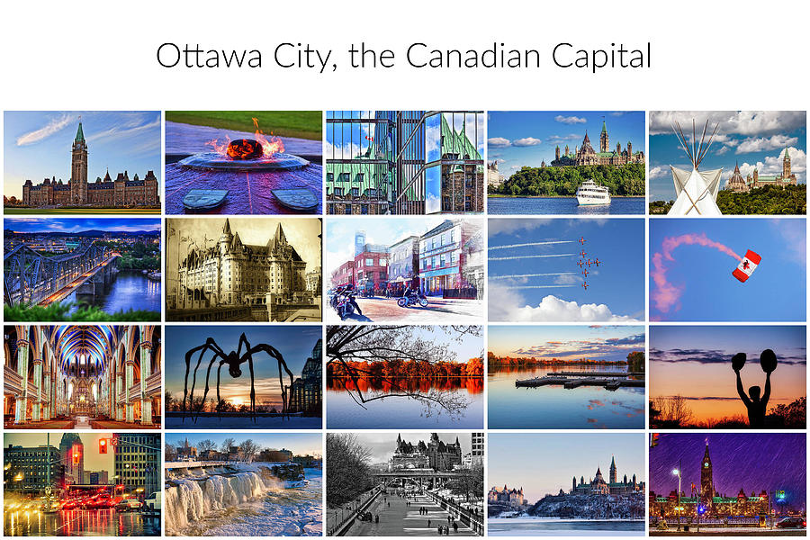 Ottawa City, Canada Collage Photograph by Tatiana Travelways