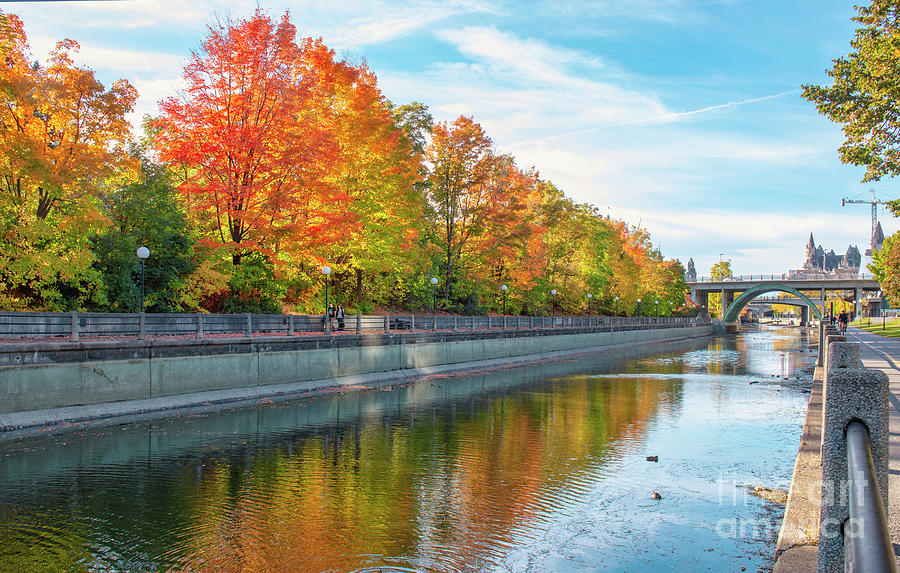 Ottawa Rideau Canal Fall Colors Photograph by Charline Xia