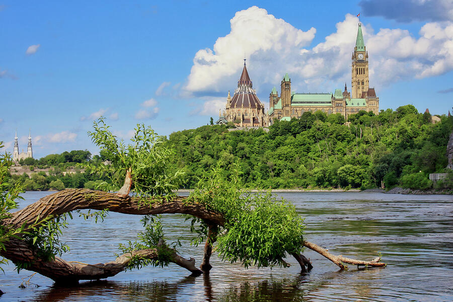 Ottawa River and Parliament, Ottawa, Canada Photograph by Tatiana Travelways