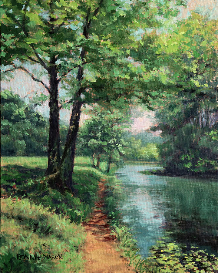 Summer Painting - Otter Creek Summer - Peaks of Otter by Bonnie Mason