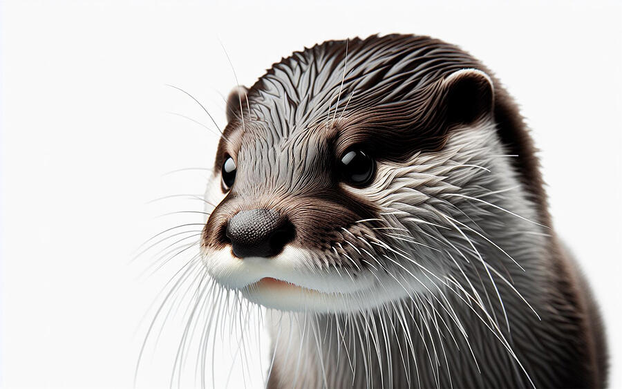 Otter in Profile Photograph by Bill Cannon
