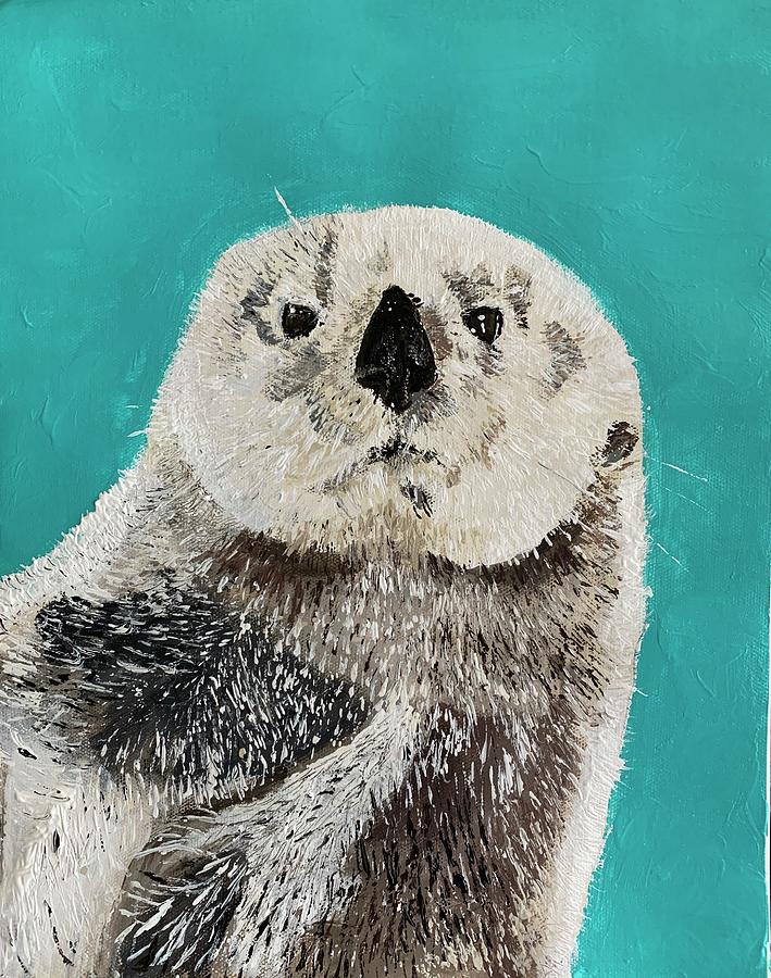 Otter Painting by Lynn Shaffer