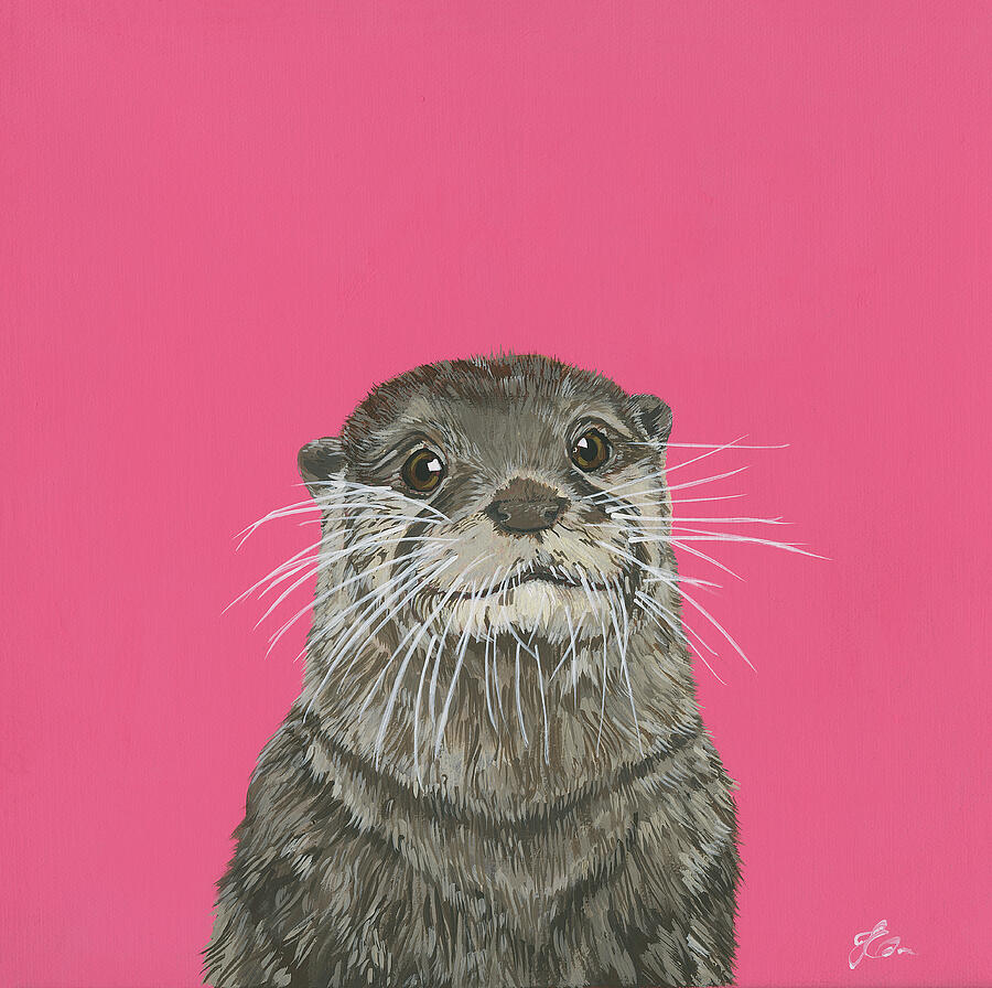 Wildlife Painting - Otter by Tamara Eden
