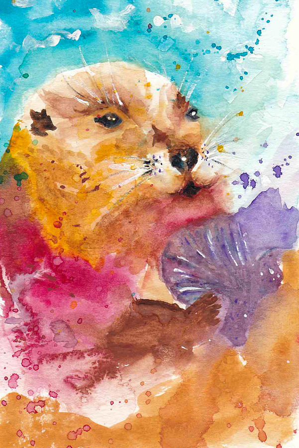 Otterly Adoreable Painting by Bonny Puckett