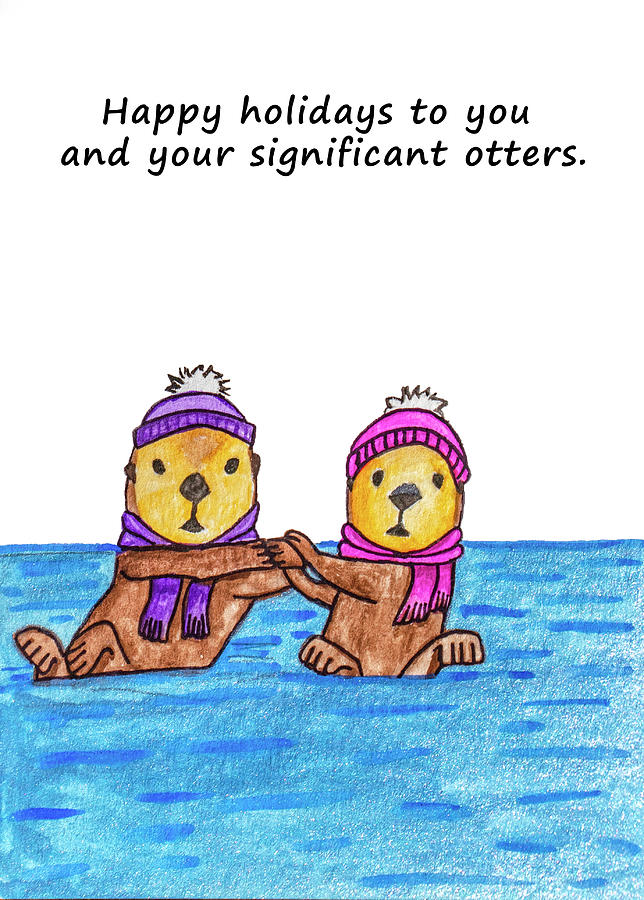 Otters Painting by Jean Haynes