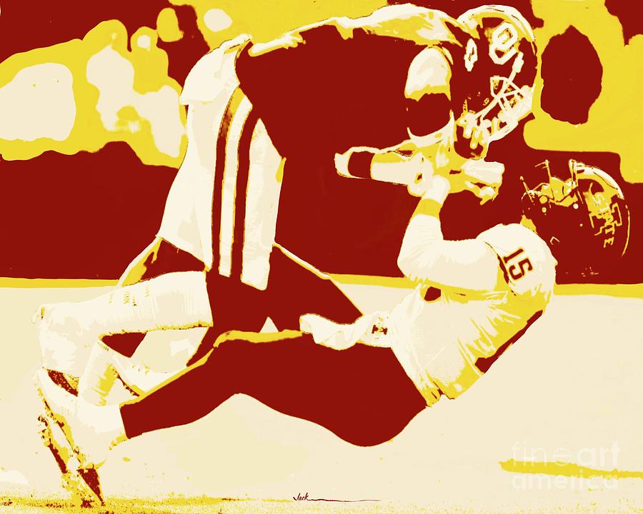 OU Knocks Out Iowa State Painting by Jack Bunds