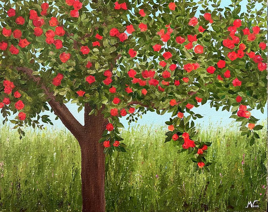 Our Ancient Apple Tree Painting By Michael Velychko Fine Art America