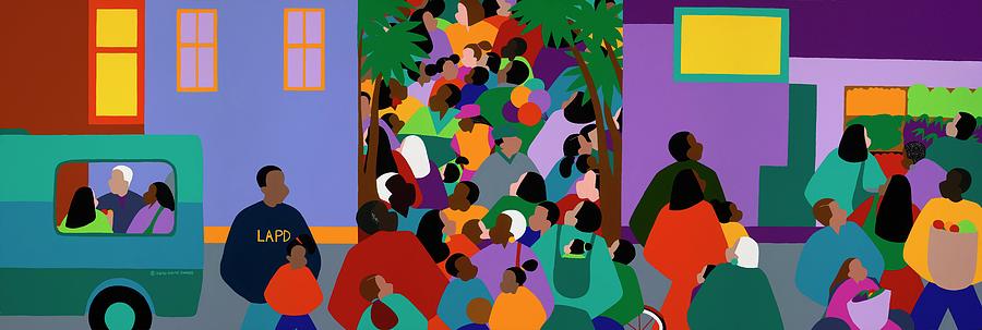 Los Angeles Painting - Our Community by Synthia SAINT JAMES