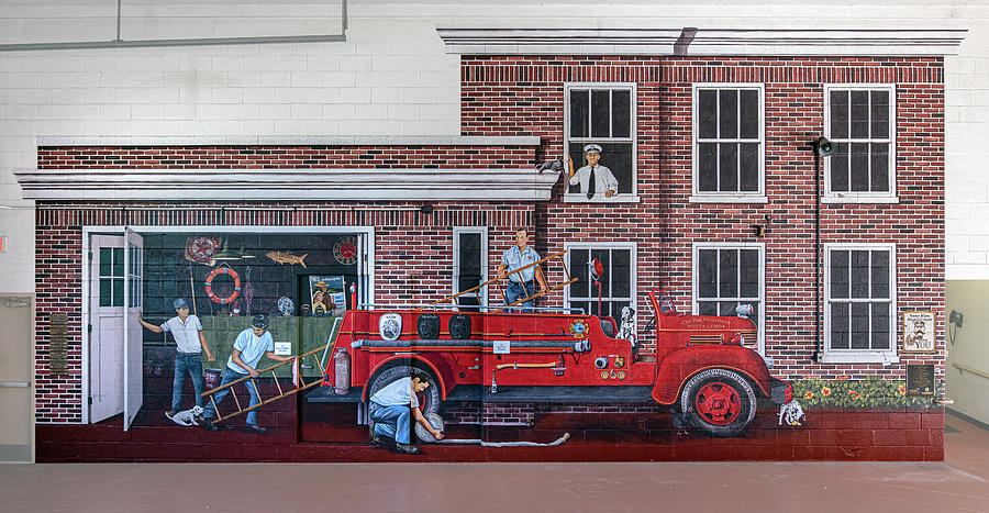 Our First Firehouse - Panel 1 Photograph by Punta Gorda Historic Mural Society